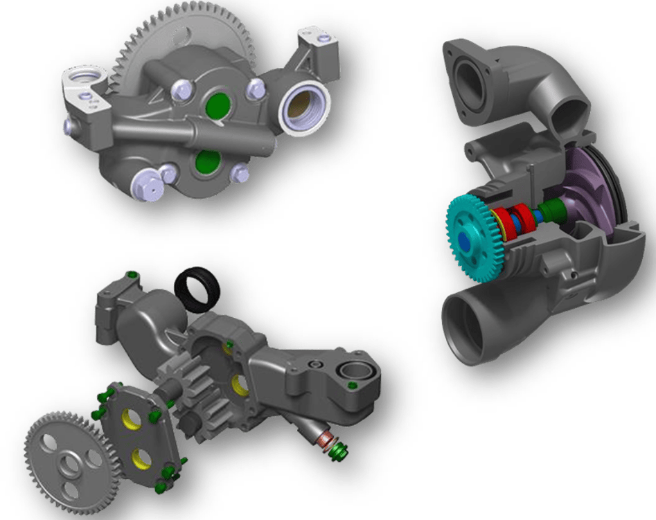 3D models of oil pumps developed for BMC