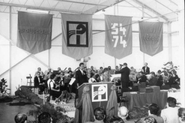 Ceremony marking 20 years of Pobjeda, 1954–1974